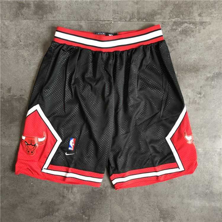 Men NBA Chicago Bulls Black Nike Shorts 04161
